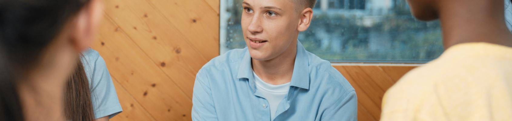 Group addiction recovery treatment with teens